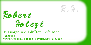 robert holczl business card